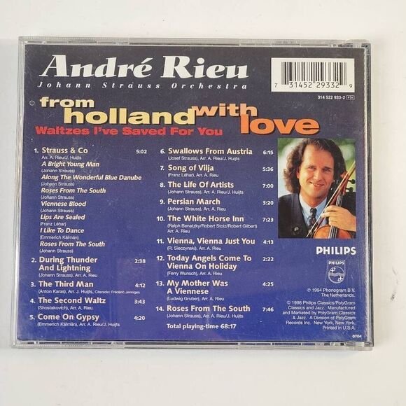 André Rieu, Johann Strauss Orchestra - from holland with love [CD] - Picture 3 of 3